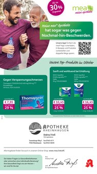 Aktueller mea - meine apotheke Prospekt (Rheinhausen, 4 Seiten zum blättern mea - meine apotheke Prospekt Unsere September-Angebote mit 4 Seiten