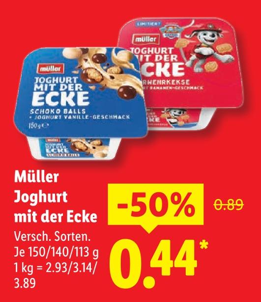 Joghurt mit der Ecke