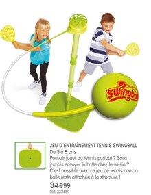 Oxybul Angers - Jeu d'entraînement tennis Swingball Promo Jeu d'entraînement tennis Swingball dans le catalogue Oxybul "Catalogue plein air. Le plein d'énergie et de talents ! " à Angers