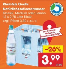 Netto Marken-Discount Neuwied - Natürliches Mineralwasser Natürliches Mineralwasser Angebot bei Netto Marken-Discount Neuwied im Prospekt "DU WILLST NÄRRISCH GÜNSTIG EINKAUFEN? DANN GEH DOCH ZU NETTO!"