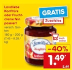 Konfitüre oder Fruchtcreme fein passiert im Netto Marken-Discount Prospekt Konfitüre oder Fruchtcreme fein passiert von Landliebe im aktuellen Netto Marken-Discount Prospekt für 1,49 €
