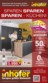 Aktueller Möbel Inhofer Prospekt mit Küchenmöbel, "SPAREN SPAREN SPAREN - KÜCHEN!", Seite 1