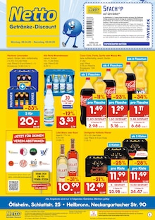Bier im Netto Marken-Discount Prospekt "DER ORT, AN DEM DU IMMER AUSGEZEICHNETE PREISE FINDEST." mit 2 Seiten (Heilbronn)