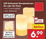LED Echtwachs Stumpenkerzen, 2er Pack im Angebot bei Netto Marken-Discount in Magdeburg LED Echtwachs Stumpenkerzen, 2er Pack Angebote bei Netto Marken-Discount Magdeburg für 6,99 €