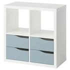 Regal 4 Schubladen weiß/hell graublau wellenförmig von KALLAX für 77,99 € bei IKEA im Angebot Regal 4 Schubladen weiß/hell graublau wellenförmig von KALLAX im aktuellen IKEA Prospekt