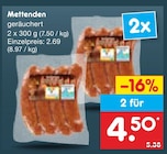 Aktuelle Hackfleisch Angebote bei Netto Marken-Discount in Oldenburg Aktuelles Mettenden Angebot bei Netto Marken-Discount in Oldenburg ab 4,50 €