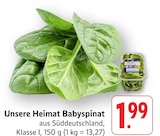 EDEKA Hemsbach - Babyspinat Angebot im Prospekt Babyspinat bei EDEKA im Hemsbach Prospekt für 1,99 €