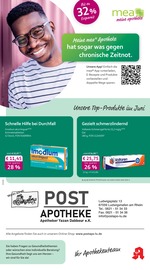 mea - meine apotheke Apotheken Prospekt der aktuellen Woche mit 4 Seiten, gültig von 01.06.2026 bis 30.06.2026, in Mannheim und Umgebung Aktueller mea - meine apotheke Apotheken Prospekt in Mannheim und Umgebung, "Unsere Juni-Angebote" mit 4 Seiten, 01.06.2026 - 30.06.2026
