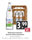 Mineralwasser im Angebot bei Hieber in Freiburg Mineralwasser Angebote von Wittmannsthaler Quelle bei Hieber Freiburg für 3,99 €