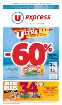 Prospectus U Express en cours, "LA QUINZAINE DES PRIX ULTRA BAS SPÉCIAL RENTRÉE", page 1 sur 20