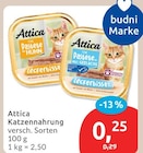Katzennahrung von Attica im aktuellen budni Prospekt