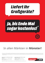 MediaMarkt Saturn Prospekt für Münster: "Liefert ihr Großgeräte?", 1 Seite, 01.04.2026 - 31.05.2026
