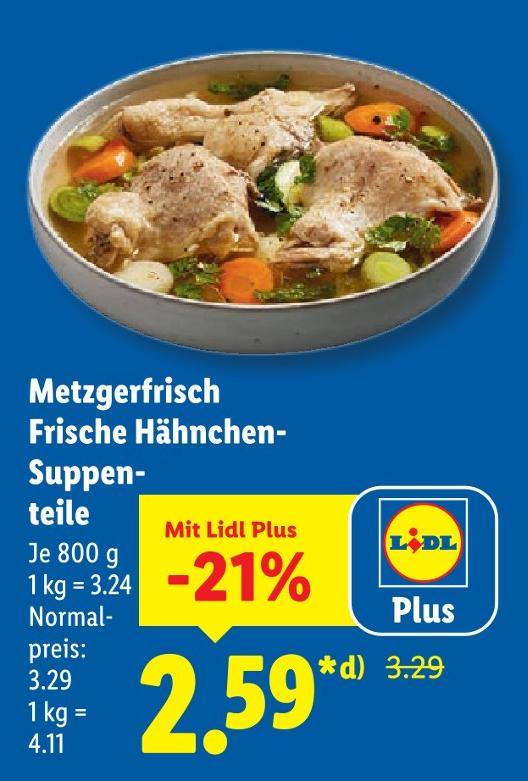 Frische Hähnchen-Suppenteile