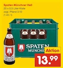 Spaten Münchner Hell im Angebot bei Netto Marken-Discount in Herne Spaten Münchner Hell Angebote von Spaten bei Netto Marken-Discount Herne für 13,99 €