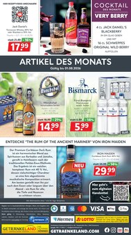 Jack Daniels im aktuellen Getränkeland Prospekt (Frankfurt (Oder)) Jack Daniels im Getränkeland Prospekt "Die Getränkekönner" mit 10 Seiten (Frankfurt (Oder))