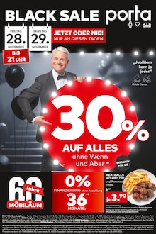 porta Möbel Bergheim Prospekt "BLACK SALE" mit 1 Seite
