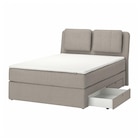 Aktuelles Boxspringbett mit Bettkasten Valevåg mittelfest/Nisseholm Tibbleby dunkelbeige 160x200 cm Angebot bei IKEA in Bremerhaven ab 1.139,00 €