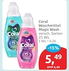 Waschmittel Magic Wash Sauber & Frisch von Coral im aktuellen budni Prospekt