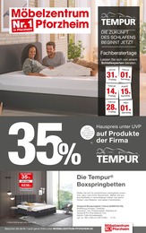 Möbelzentrum Pforzheim Prospekt: "TEMPUR - Die Zukunft des Schlafens", 4 Seiten, 23.01.2025 - 08.02.2025