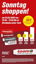 toom Baumarkt Prospekt für Nürtingen: "Sonntag shoppen!", 1 Seite, 01.03.2026 - 01.03.2026