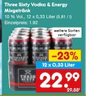 Vodka & Energy Mixgetränk im Angebot bei Netto Marken-Discount in Lutherstadt Wittenberg Vodka & Energy Mixgetränk Angebote von Three Sixty bei Netto Marken-Discount Lutherstadt Wittenberg für 22,99 €