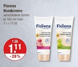 Handcreme Traubenkernöl & Squalan im V-Markt Prospekt Handcreme Traubenkernöl & Squalan von Florena im aktuellen V-Markt Prospekt für 1,11 €