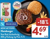 Hamburger von Meine Metzgerei im aktuellen ALDI SÜD Prospekt für 4,69 €