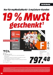 MediaMarkt Saturn LED Fernseher im Prospekt MediaMarkt Saturn LED Fernseher im Prospekt