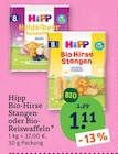 Bio-Hirse Stangen oder Bio-Reiswaffeln von Hipp im aktuellen tegut Prospekt für 1,11 €