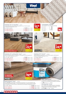 Vinylboden Angebot im BAUHAUS Prospekt, gültig von 04.10.2025 bis 01.11.2025 Vinylboden Angebot im aktuellen BAUHAUS Prospekt auf Seite 4