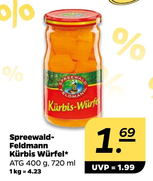 Kürbis Würfel