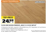 Click-Vinylboden Parador "Basic 5.3 Eiche Natur" Angebote von Parador bei OBI Remscheid für 24,99 €