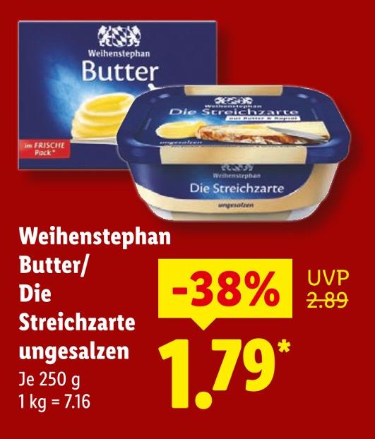 Die Streichzarte ungesalzen