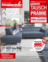 Möbel Knappstein Prospekt für Marienheide mit 16 Seiten Möbel Knappstein Prospekt für Marienheide: Polster&Boxspring spezial, 16 Seiten, 28.01.2023 - 10.02.2023