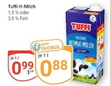 Aktuelles H-Milch 1,5 % Fett Angebot bei GLOBUS in Krefeld ab 0,88 €