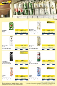 Warsteiner im METRO Prospekt "Wochenangebote Händler + Monats-Mix August" mit 28 Seiten (Norderstedt)