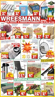 Briketts im aktuellen Wreesmann Prospekt (Dresden) Briketts im Wreesmann Prospekt "DEIN SAISON- & SONDERPOSTENMARKT!" mit 12 Seiten (Dresden)