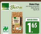 Dinkel-Pops im EDEKA Prospekt Dinkel-Pops von Edeka Bio im aktuellen EDEKA Prospekt für 1,65 €