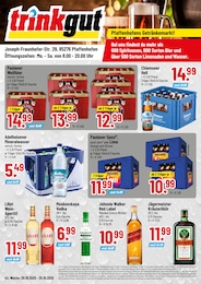 Trinkgut Prospekt für Pfaffenhofen mit 4 Seiten Trinkgut Prospekt "Pfaffenhofens Getränkemarkt!" für Pfaffenhofen, 4 Seiten, 20.10.2025 - 25.10.2025