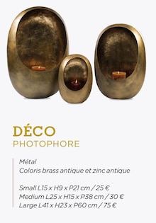 Crozatier Paris - Déco photophore Promo Déco photophore dans le catalogue Crozatier "Crozatier" à Paris