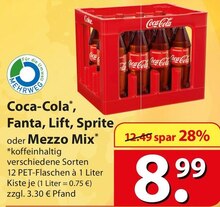 Coca-Cola*, Fanta, Lift, Sprite oder Mezzo Mix* bei famila Nordost in Delmenhorst Coca-Cola*, Fanta, Lift, Sprite oder Mezzo Mix* im Angebot bei famila Nordost Delmenhorst für 8,99 €