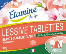Lessive en tablettes x 30 pêche - NaturéO à Sevran Lessive en tablettes x 30 pêche en promo chez NaturéO Sevran à 9,75 €