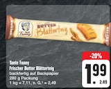 Frischer Butter Blätterteig im E center Prospekt Frischer Butter Blätterteig von Tante Fanny im aktuellen E center Prospekt für 1,99 €