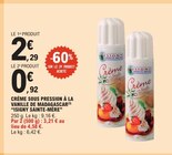 E.Leclerc Dommartin-lès-Toul - Promo Crème sous pression à la vanille de madagascar Promo Crème sous pression à la vanille de madagascar à 0,92 € dans le catalogue E.Leclerc à Dommartin-lès-Toul