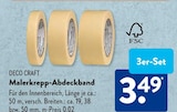 Malerkrepp-Abdeckband von DECO CRAFT im aktuellen ALDI SÜD Prospekt für 3,49 €