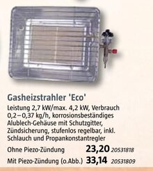 BAUHAUS Dingolfing - Gasheizstrahler 'Eco' Gasheizstrahler 'Eco' Angebot bei BAUHAUS Dingolfing im Prospekt "Handzettel KW 45"