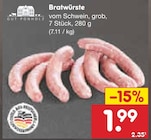 Aktuelles Bratwürste Angebot bei Netto Marken-Discount in Heilbronn ab 1,99 €