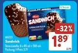 ALDI SÜD - Sandwich Stracciatella Angebot im Prospekt Sandwich Stracciatella bei ALDI SÜD im Prospekt "" für 1,89 €