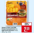 Lower Carb High Protein Saatenbrötchen Angebote von STEINER's bei Marktkauf Schwäbisch Gmünd für 2,39 €
