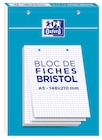 Promo BLOC DE 30 FICHES BRISTOL PERFORÉES à 1,99 € dans le catalogue Bureau Vallée "Une rentrée 100% remboursée"